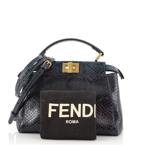 fendi mini peekaboo python|fendi peekaboo suede.